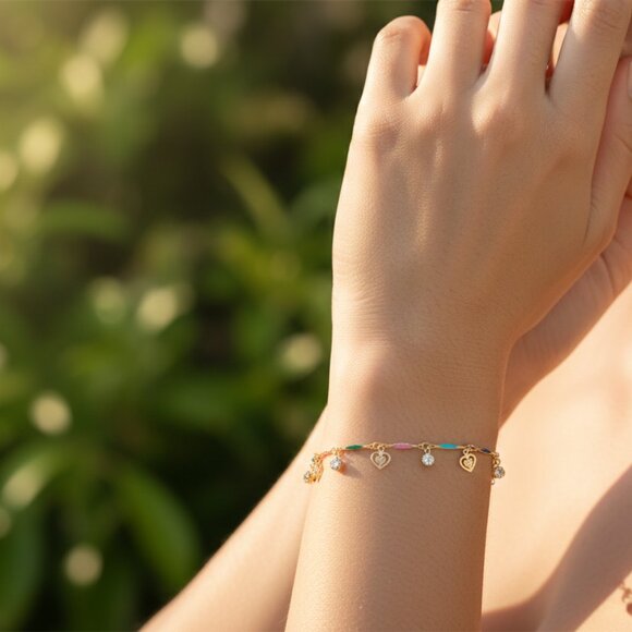 Amazon.com: Kyerlyn Silver Bracelets for Women Trendy  Trendy Bracelet for Girls & Women – Cute, Adjustable & Gift-Ready | MLCRC2037